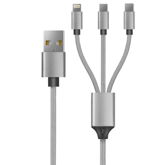 CABLE CARGADOR USB/C+LIGHTNING+MICRO USB