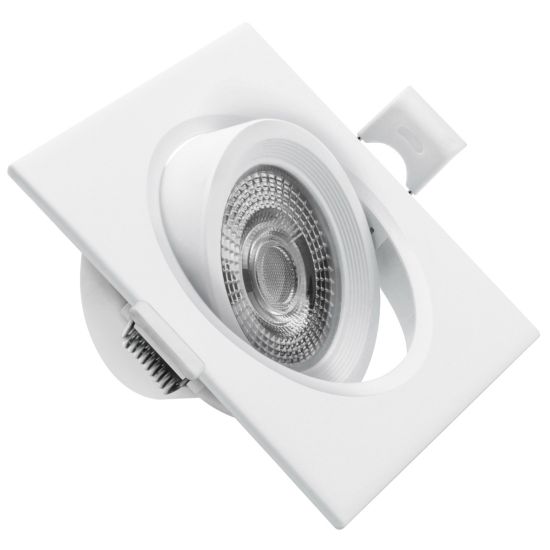 ARO LED BASCULANTE IP20 CUADRADO PC BLANCO 7W CCT