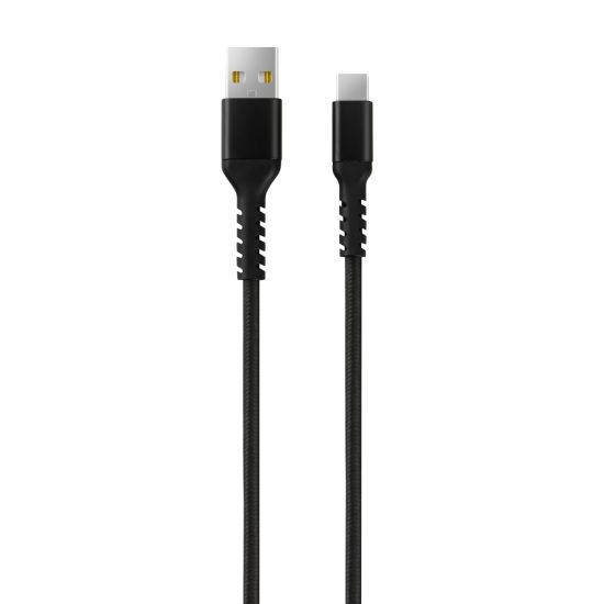 CABLE CARGADOR TRENZADO USB/TIPO-C 2M NEGRO ONLEX