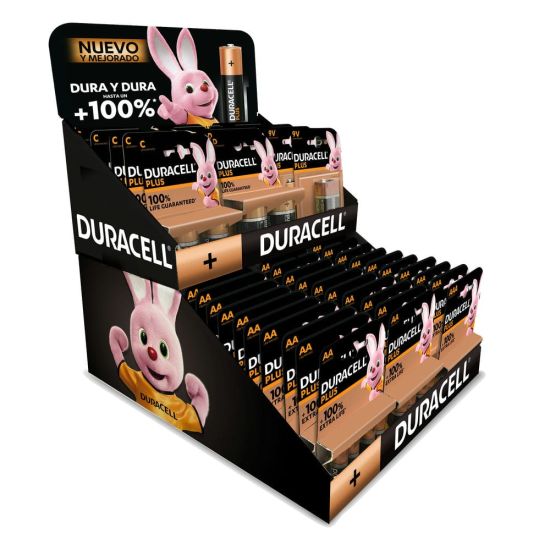 EXPOSITOR DURACELL PLUS MIX AA/AAA/C/D/9V 90 BLÍSTERS