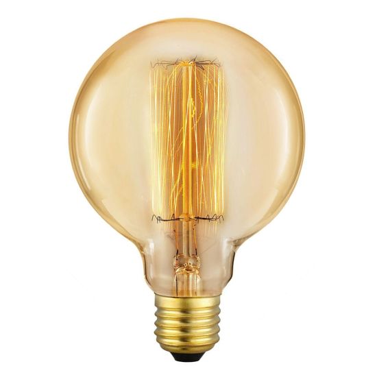 BOMBILLA LED GLOBO VINTAGE EDISON MATEL E27 G125 40W