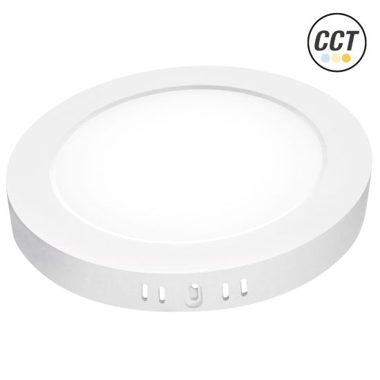 DOWNLIGHT LED PC SUPERFICIE REDONDO BLANCO 18W CCT
