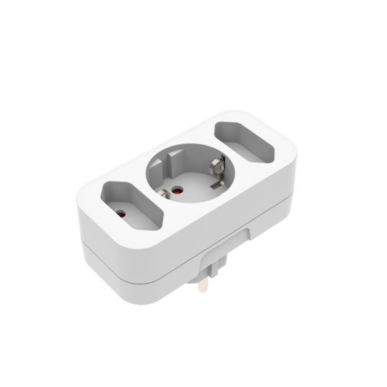 ADAPTADOR POLIPROPILENO COMBINADO 3 TOMAS 10/16A ONLEX