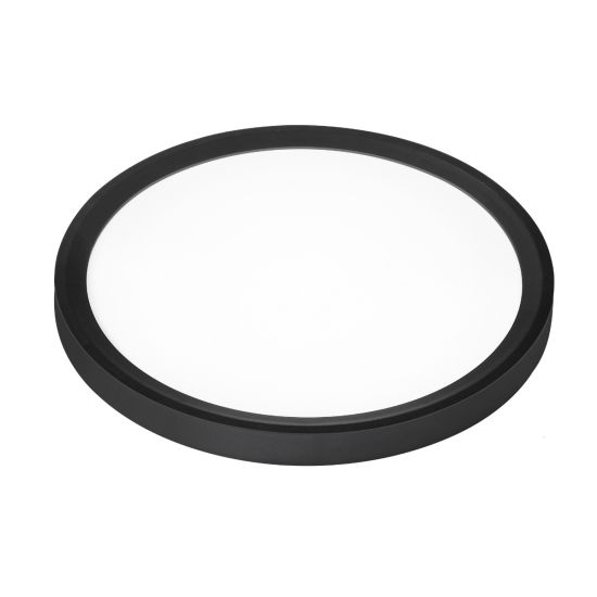PANEL LED REDONDO SUPERFICIE NEGRO 300MM 24W 3CCT
