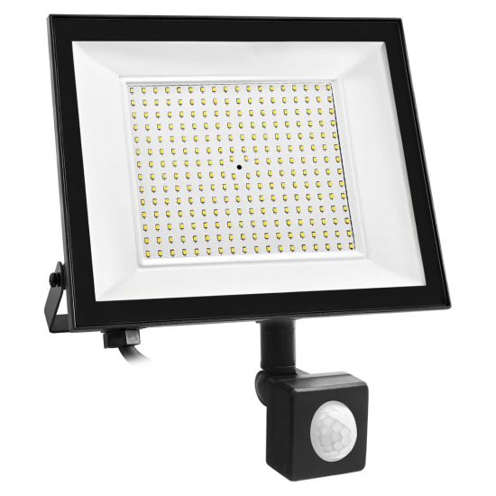 PROYECTOR LED MATEL SENSOR PLANO NEGRO 100W FRÍA