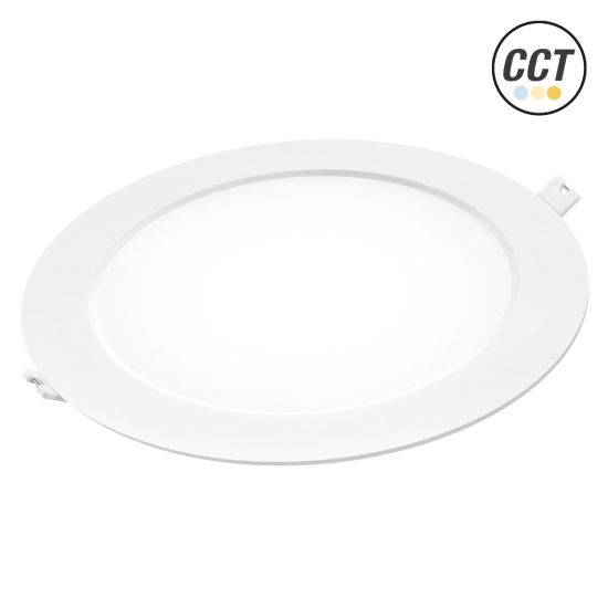 DOWNLIGHT LED PC EMPOTRABLE REDONDO BLANCO 12W 3CCT