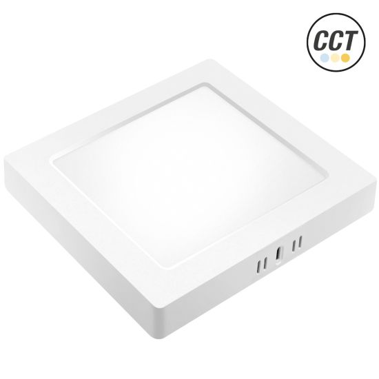 DOWNLIGHT LED PC SUPERFICIE CUADRADO BLANCO 18W CCT