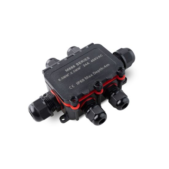 CAJA EMPALME EXTERIOR IP68 6 PRENSAESTOPAS