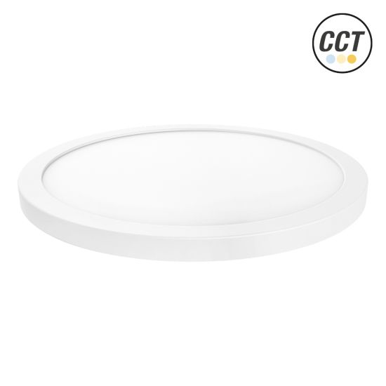 PANEL LED REDONDO AJUSTABLE BLANCO SENSOR 230MM 18W 3CCT
