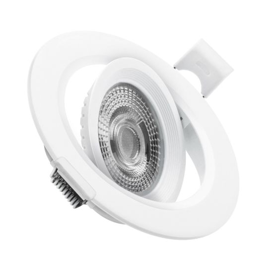 ARO LED BASCULANTE IP20 REDONDO PLANO BLANCO 5W FRÍA 3UND