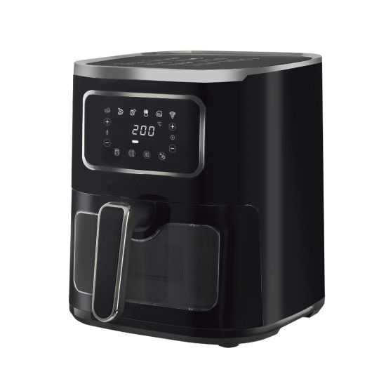 FREIDORA SIN ACEITE NEGRA DIGITAL 5L CON VENTANA KÜKEN