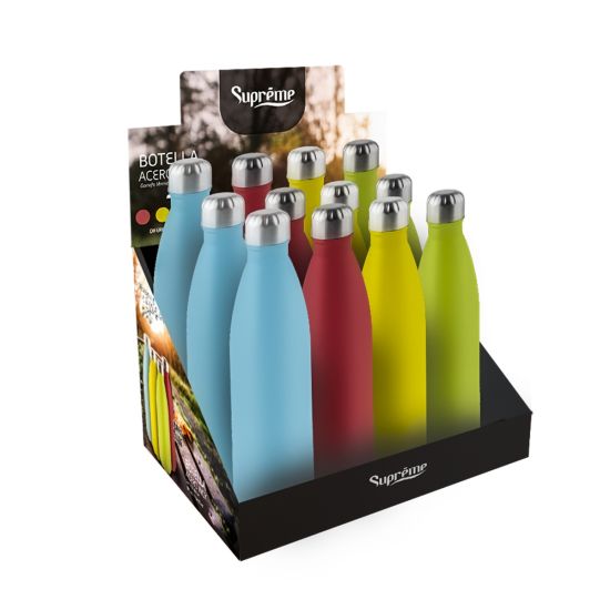 TERMO SUPREME ACERO INOXIDABLE BOTELLA 0,50 LITROS COLORES