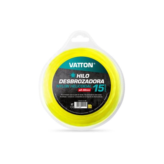 HILO NYLON DESBROZADORA VATTON 2,4 MM 15M HELICOIDAL
