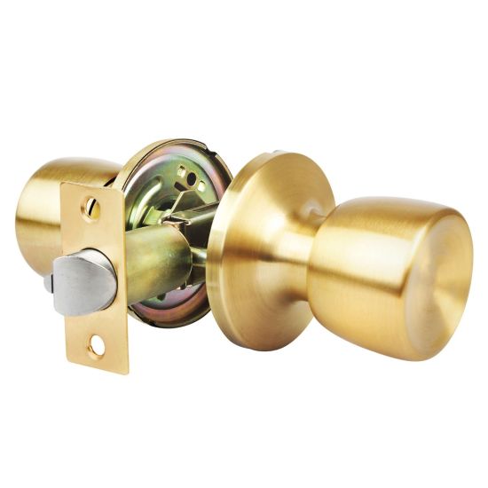 POMO PUERTA HANDLOCK TUBULAR PASO LATÓN MATE 60/70MM