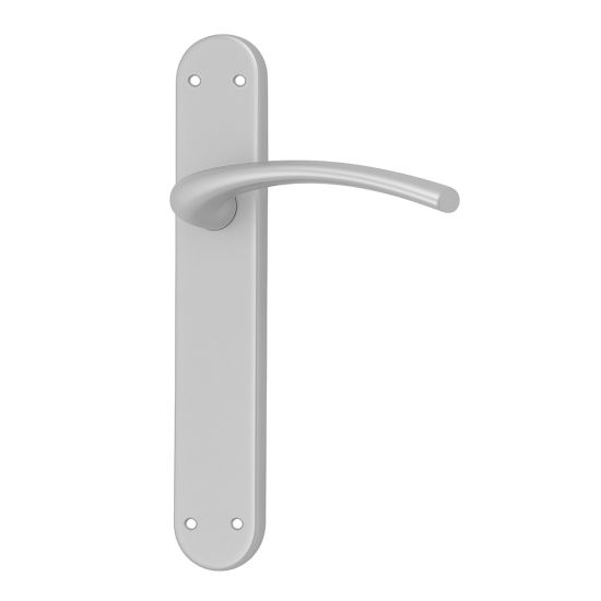 MANILLA CURVA CON PLACA NÍQUEL MATE ALUMINIO HIERRO
