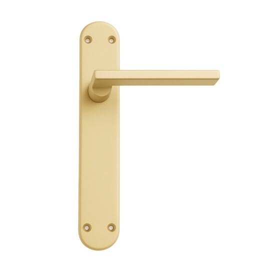 MANILLA RECTA CON PLACA LATÓN MATE ALUMINIO HIERRO