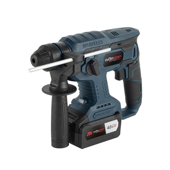 MARTILLO PERFORADOR BRUSHLESS WORGRIP 20V BATERÍA 4.0 AH 
