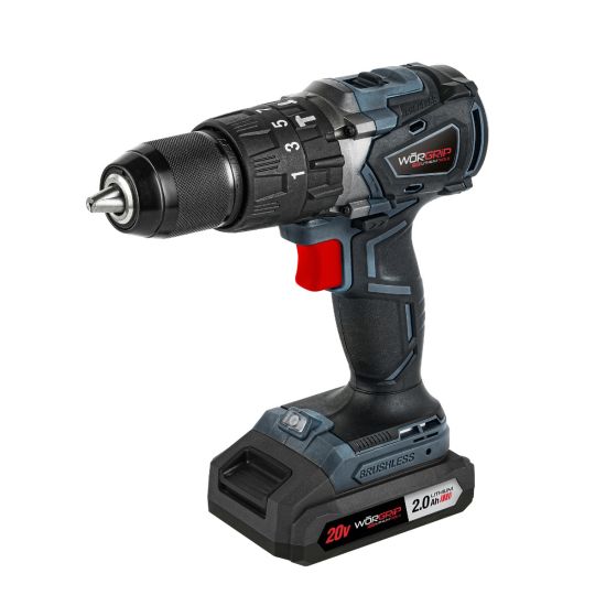 TALADRO PERCUTOR BRUSHLESS WORGRIP 20V 1 BATERÍA 2.0AH