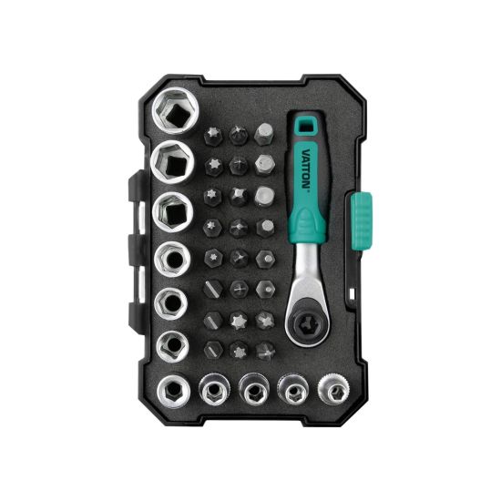 JUEGO LLAVE CARRACA MINI VATTON CROMO VANADIO 38 PIEZAS