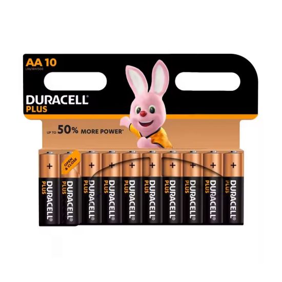 PILA DURACELL PLUS LR06/AA 1,5V BLÍSTER (10 UNIDADES)