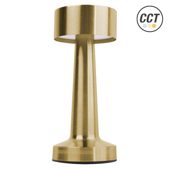 LÁMPARA BAJA PLANA RECARGABLE REGULABLE ORO CCT MODELO MARBELLA