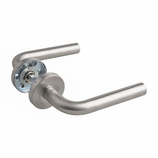 MANILLA CURVA HANDLOCK CON ROSETA 50MM INOX