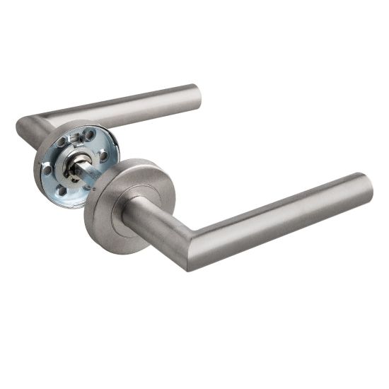 MANILLA RECTA HANDLOCK CON ROSETA 50MM INOX