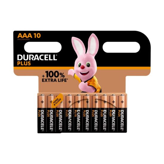 PILA DURACELL PLUS LR03/AAA 1,5V BLÍSTER (10 UNIDADES)