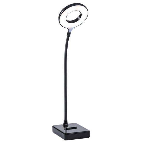 LÁMPARA LED RECARGABLE ARO NEGRA CCT KORPASS