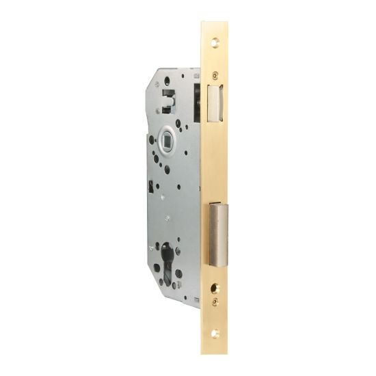 CERRADURA HANDLOCK PUERTA MADERA 50X85MM CUADRADA LATONADA