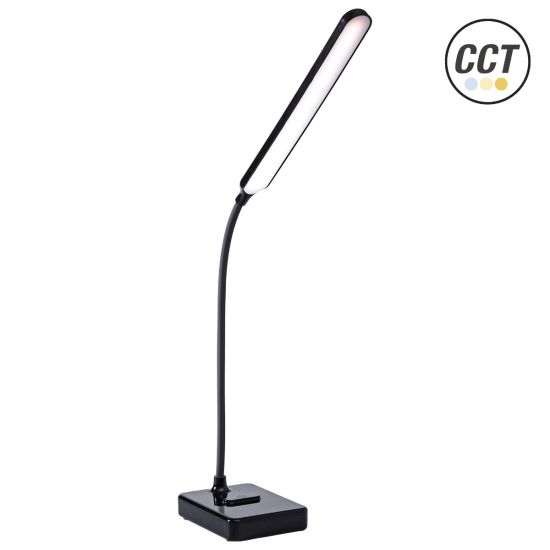 LÁMPARA LED RECARGABLE PLANA NEGRA CCT KORPASS