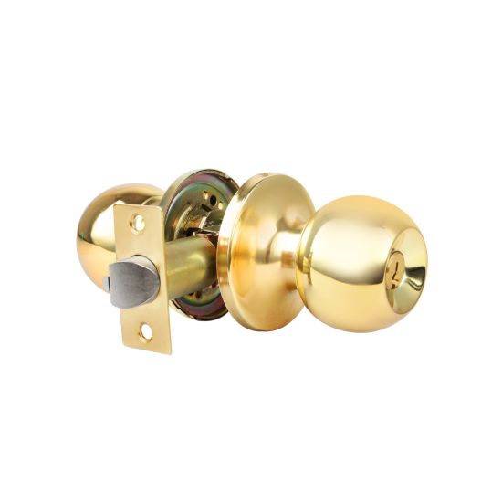 POMO OFICINA HANDLOCK REDONDO 65MM LATÓN BRILLO 