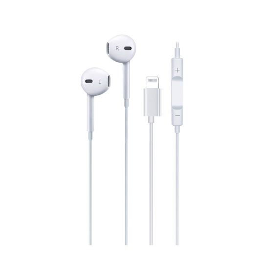 AURICULARES CABLE LIGHTNING BLANCOS