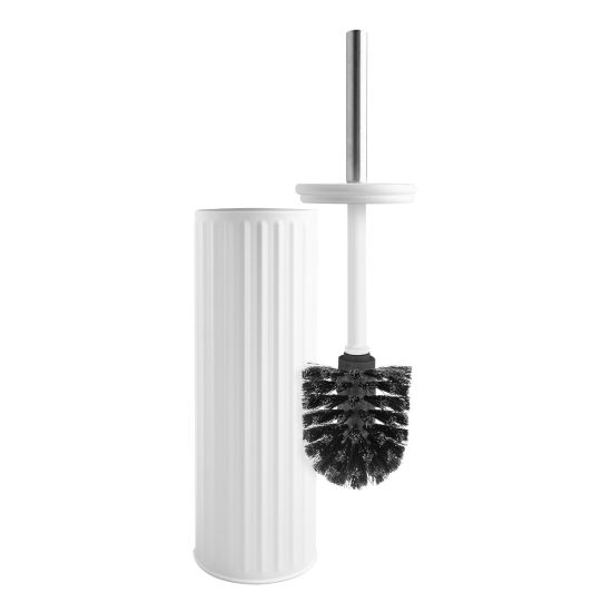 ESCOBILLERO WC INOX.BLANCO 38CM