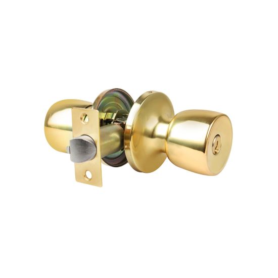 POMO OFICINA HANDLOCK TUBULAR 65MM LATÓN BRILLO 