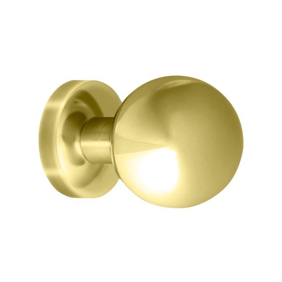 POMO TIRADOR HANDLOCK REDONDO 70MM LATÓN BRILLO