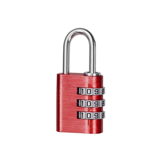 CANDADO COMBINACIÓN HANDLOCK 3 NÚMEROS 30MM ROJO