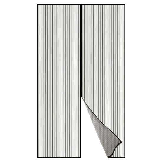 MOSQUITERA PUERTA CON IMÁN 90x210CM AKHUO GRIS