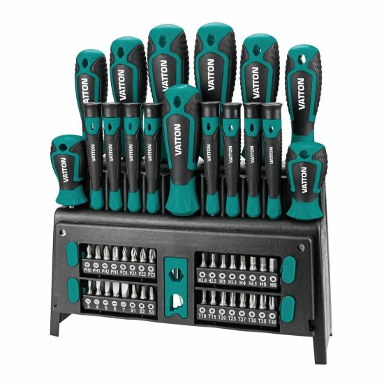 DESTORNILLADOR VATTON 50 PIEZAS SOPORTE ORGANIZADOR