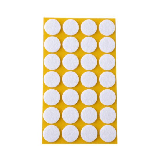 FIELTRO ADHESIVO REDONDO 20MM BLANCO